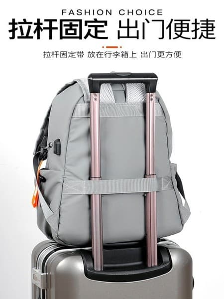 Ln2025 New Junior High School Student Schoolbag College Student Large Capacity Middle School Student Lightweight Men's Business Trip Backpack-3
